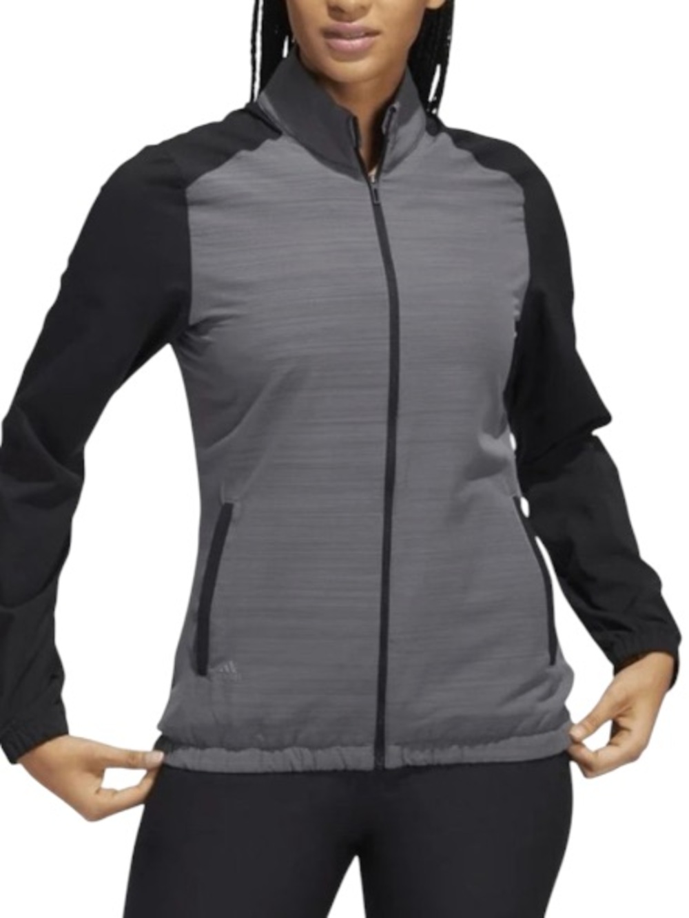 Adidas Gray & Black Full Zip Athletic Jacket
